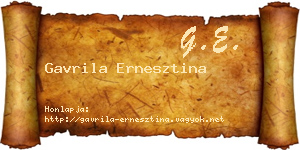 Gavrila Ernesztina névjegykártya